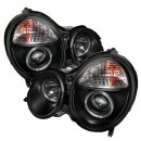 Black Halo Projector Headlights for 99-01 Mercedes Benz W210 E-