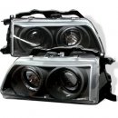 Black Halo Projector Headlights for 88-89 Honda CRX Civic