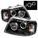 Black Halo LED Projector Headlights for 03-06 Ford Expedition