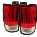 Red Clear LED Tail Lights for 97-02 Ford Expedition