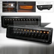 88-98 Chevy C10 Black LED Bumper Lights