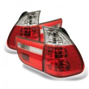 Red Clear Tail Lights for 2000-2005 BMW E53 X5